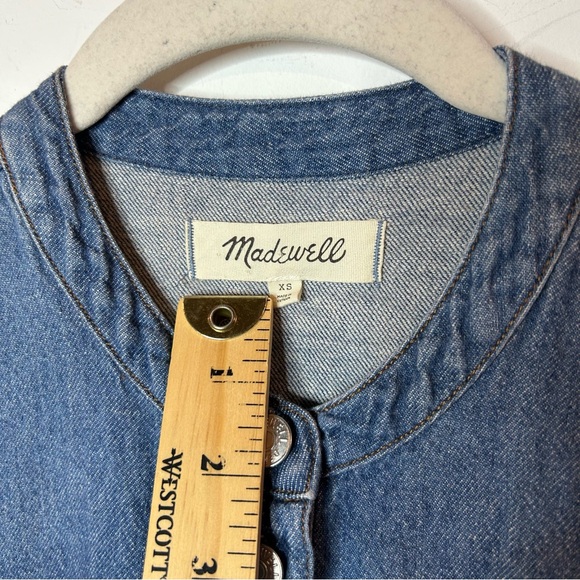 Madewell Denim Patch-Pocket Popover Shirtdress size XS - Picture 7 of 9